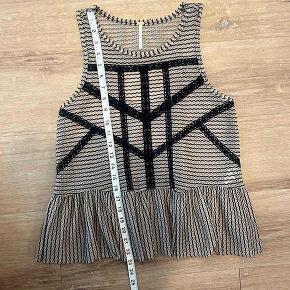 Free People Lace and Stripe Peplum Tank Size XS - Picture 8 of 9